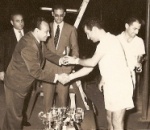 Ilter Sami given a trophy by G. Clerides